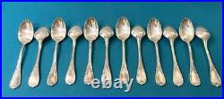 12 couverts a entremets ERCUIS modèle DU BARRY métal argenté ménagère 17,5 cm