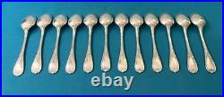 12 couverts a entremets ERCUIS modèle DU BARRY métal argenté ménagère 17,5 cm
