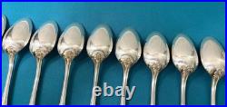 12 couverts a entremets ERCUIS modèle DU BARRY métal argenté ménagère 17,5 cm