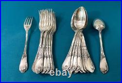 12 couverts a entremets LIBERTY modèle TULIPES métal argenté VICTOR SAGLIER 18,5 12 couverts a entremets LIBERTY modèle TULIPES métal argenté VICTOR SAGLIER 18,5