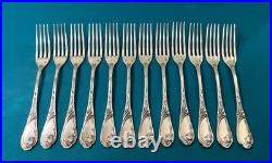 12 couverts a entremets LIBERTY modèle TULIPES métal argenté VICTOR SAGLIER 18,5