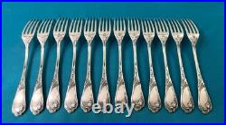 12 couverts a entremets LIBERTY modèle TULIPES métal argenté VICTOR SAGLIER 18,5