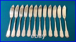 12 couverts a poisson BOULENGER modèle JANE métal argenté ART DÉCO couteau