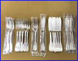 12 couverts à poisson CHRISTOFLE modèle COQUILLE VENDOME métal argenté TB ETAT