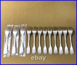 12 couverts à poisson CHRISTOFLE modèle COQUILLE VENDOME métal argenté TB ETAT