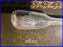 12 couverts, christofle, modèle filet, métal argenté début XX S, initiales