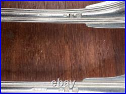 12 couverts, christofle, modèle filet, métal argenté début XX S, initiales