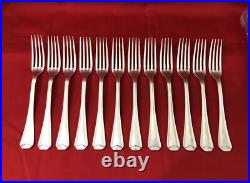 12 couverts de table CHRISTOFLE modèle CHEVRONS métal argenté 20,5 cm Ménagère