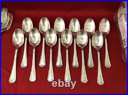 12 couverts de table CHRISTOFLE modèle CHEVRONS métal argenté 20,5 cm Ménagère