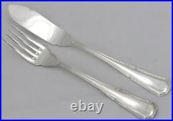 12 couverts poisson modèle Contours, 24 pièces, métal argenté, excellent état