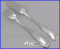 12 couverts poisson modèle Contours, 24 pièces, métal argenté, excellent état