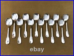 12 cuillère à glace CHRISTOFLE modèle CLUNY métal argenté 12,8 cm Pelle à sorbet