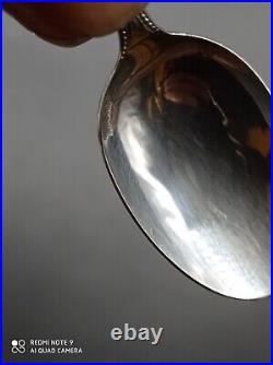 12 cuillères à café Moka Christofle en métal argenté modèle Perles, 10 cm