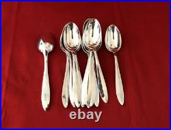 12 cuillères à dessert / entremet CHRISTOFLE métal argenté Modèle ATLANTIQUE