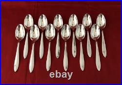 12 cuillères à dessert / entremet CHRISTOFLE métal argenté Modèle ATLANTIQUE