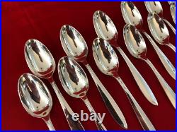 12 cuillères à dessert / entremet CHRISTOFLE métal argenté Modèle ATLANTIQUE