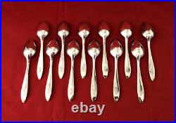 12 cuillères à dessert / entremet CHRISTOFLE métal argenté Modèle ATLANTIQUE