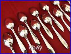 12 cuillères à dessert / entremet CHRISTOFLE métal argenté Modèle ATLANTIQUE