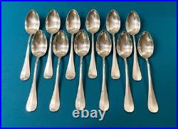 12 cuillères a entremets CHRISTOFLE modèle BAGUETTE FIDELIO métal argenté table