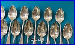 12 cuillères a entremets CHRISTOFLE modèle BAGUETTE FIDELIO métal argenté table