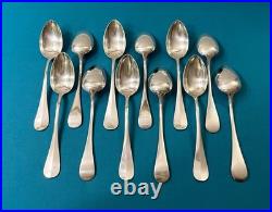 12 cuillères a entremets CHRISTOFLE modèle BAGUETTE FIDELIO métal argenté table