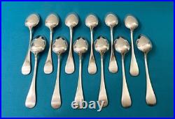 12 cuillères a entremets CHRISTOFLE modèle BAGUETTE FIDELIO métal argenté table