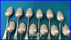12 cuillères a entremets CHRISTOFLE modèle BAGUETTE FIDELIO métal argenté table
