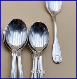 12 cuillères à glace CHRISTOFLE modèle COQUILLE VENDOME métal argenté 13 cm