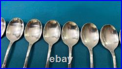 12 cuillères à glace CHRISTOFLE modèle RUBANS CROISÉS métal argenté 13 cm