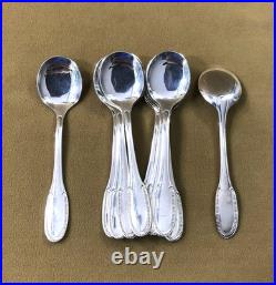 12 cuillères à glace ERCUIS modèle GODRONS métal argenté 14 cm Couvert Ménagère