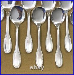 12 cuillères à glace ERCUIS modèle GODRONS métal argenté 14 cm Couvert Ménagère