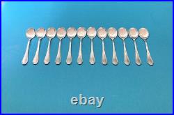 12 cuillères à glace ERCUIS modèle TRIANON métal argenté no RUBAN CROISÉ pelle