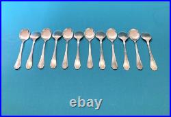 12 cuillères à glace ERCUIS modèle TRIANON métal argenté no RUBAN CROISÉ pelle