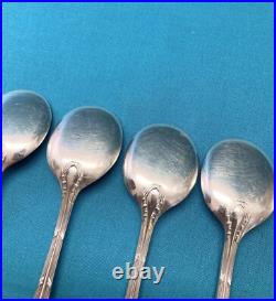 12 cuillères à glace ERCUIS modèle TRIANON métal argenté no RUBAN CROISÉ pelle