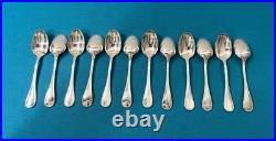 12 cuillères à moka CHRISTOFLE modèle ALBI métal argenté couvert 10 cm table