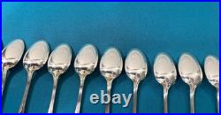 12 cuillères à moka CHRISTOFLE modèle ALBI métal argenté couvert 10 cm table