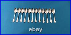 12 cuillères à moka CHRISTOFLE modèle PERLES métal argenté 10cm ménagère table