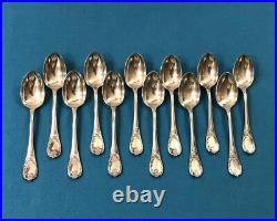 12 cuillères à moka / café expresso CHRISTOFLE modèle MARLY métal argenté 10 cm