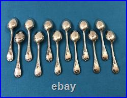 12 cuillères à moka / café expresso CHRISTOFLE modèle MARLY métal argenté 10 cm