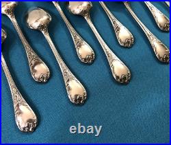 12 cuillères à moka / café expresso CHRISTOFLE modèle MARLY métal argenté 10 cm