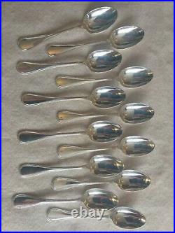 12 cuillères à moka christofle modèle perle en métal argenté