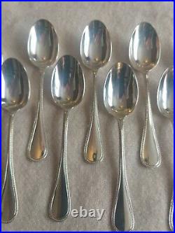 12 cuillères à moka christofle modèle perle en métal argenté