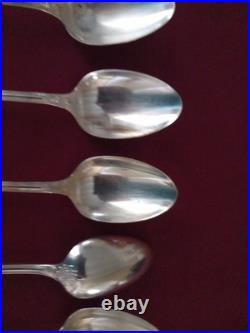 12 cuilleres a soupe en métal argenté Christofle modèle Marly