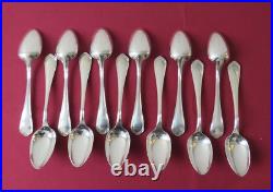 12 cuillères à soupe en métal argenté Christofle modèle spatours L 20,5 cm