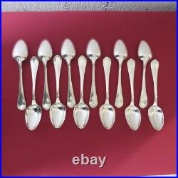 12 cuillères à soupe en métal argenté Christofle modèle spatours L 20,5 cm