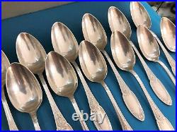 12 fourchette & 12 cuillère ERCUIS modèle EMPIRE métal argenté Couvert Ménagère