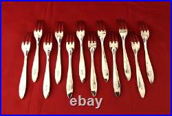 12 fourchettes à dessert / gâteaux CHRISTOFLE métal argenté Modèle ATLANTIQUE