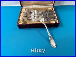 12 fourchettes a entremets CAILAR BAYARD modèle EMPIRE métal argenté MALMAISON