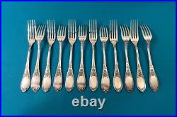 12 fourchettes a entremets CAILAR BAYARD modèle EMPIRE métal argenté MALMAISON