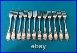 12 fourchettes a entremets CAILAR BAYARD modèle EMPIRE métal argenté MALMAISON